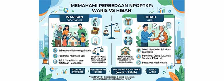 Perbedaan NPOPTKP Waris dan Hibah