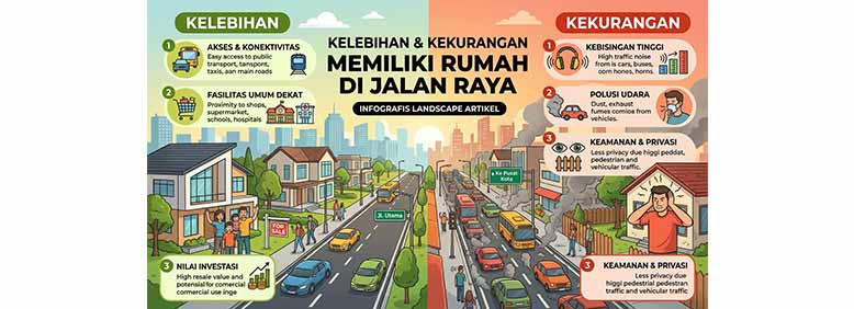 Kelebihan dan Kekurangan Memiliki Rumah di Jalan Raya